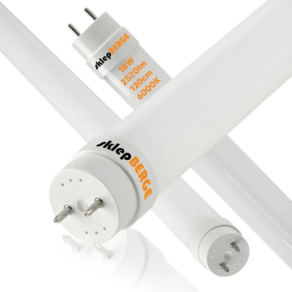 4x LED žiarivka 120cm T8 18W 2880lm G13 6500K - studená biela