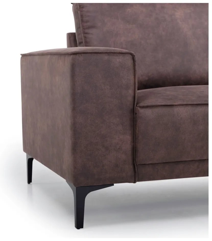 Tmavohnedé kreslo z imitácie kože Copenhagen - Scandic