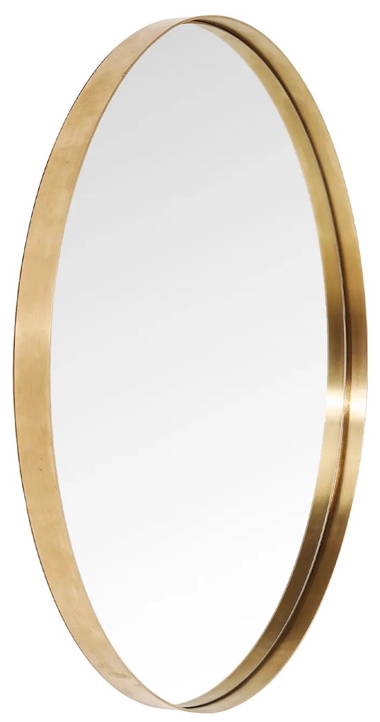 Curve Round zrkadlo mosadzné Ø100 cm