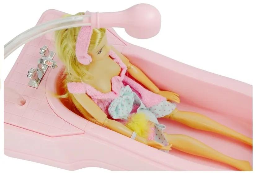 LEAN TOYS Kúpeľnová súprava pre bábiku + príslušenstvo