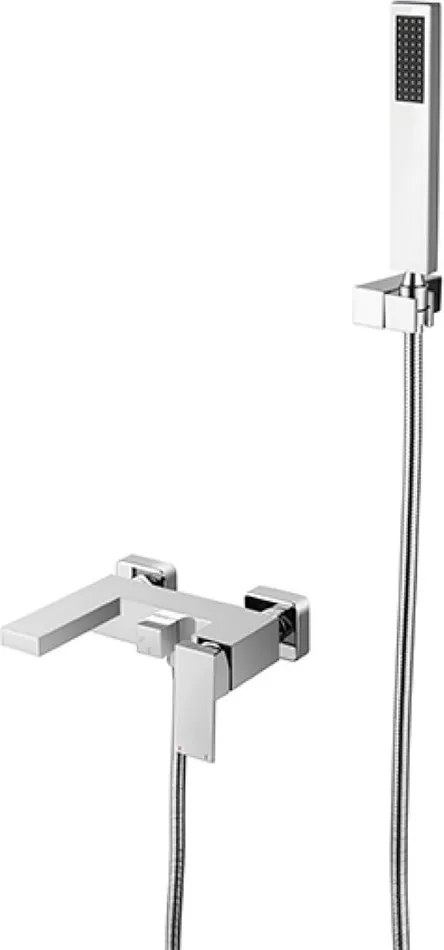 Besco Vaňová nástenná batéria so sprchovým kompletom Modern / Varium VBN CR Chróm