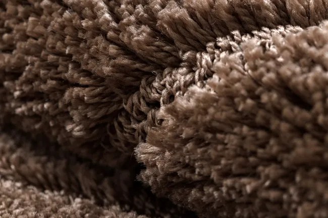 Kúpeľňový koberček SUPREME LINES línie, hnedý kruh