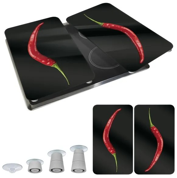 WENKO 2521380100 - Kryt varnej dosky 30x52 cm pestrofarebný/šedý/priehľadný