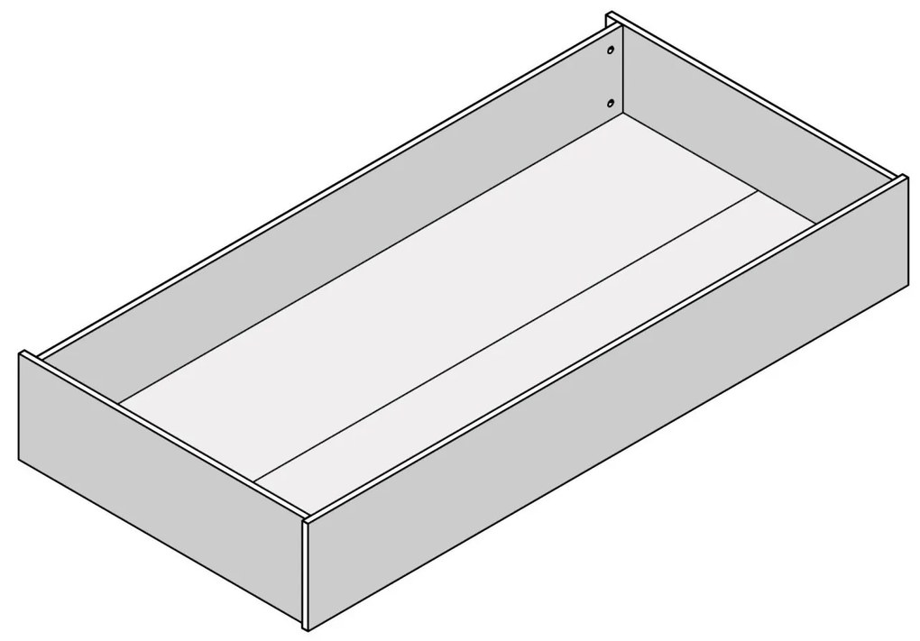 BMB BOČNÁ ZÁSUVKA k posteli SOFI XL a SOFI LUX XL - z dubového masívu 3/4 166 cm, dub masív