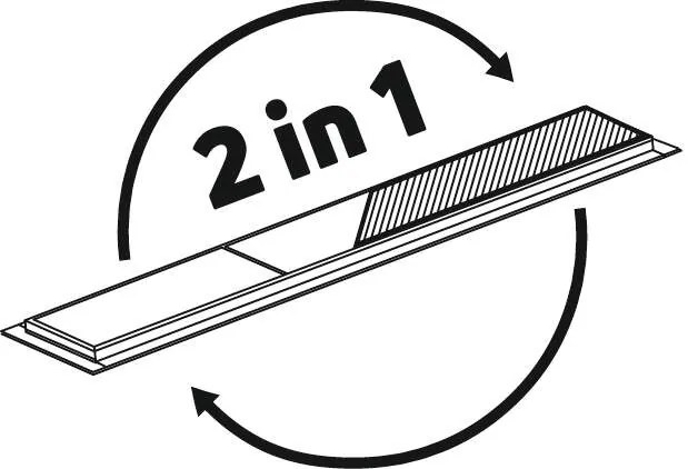 Deante Linear drain, floor, 100 cm - Reversible