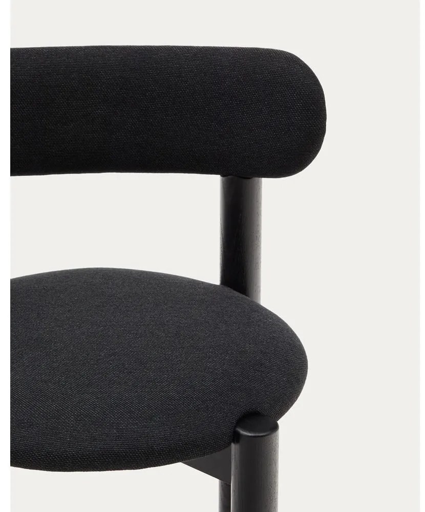 Čierne jedálenské stoličky z dubového dreva v súprave 2 ks Nebai – Kave Home