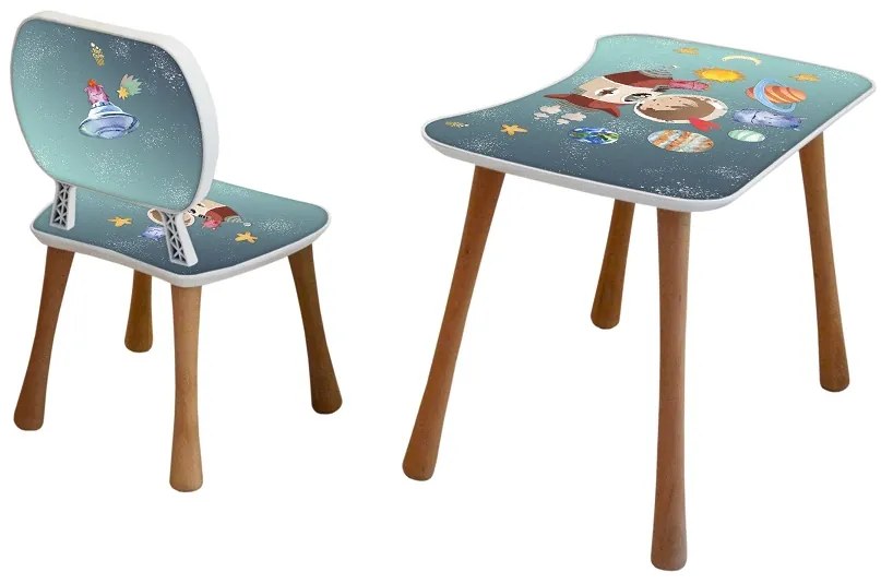 HOME ELEMENTS & POPCORN Detský stôl so stoličkou, Vesmír