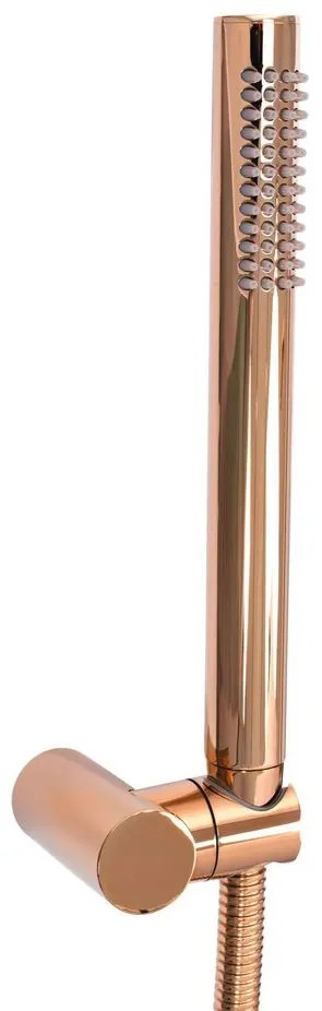 Rea Lungo, vaňová batéria s ručnou bodovou sprchovou súpravou, ružová-zlatá, REA-B6695