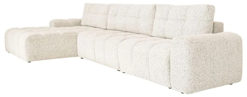 Krémová rozkladacia modulárna rohová pohovka s úložným priestorom (ľavý roh) Lulu – Miuform