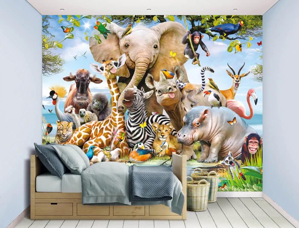 Walltastic 3D tapeta Jungle Safari, Rozmer 244cm x 305cm