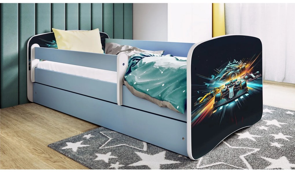 Dětská postel Babydreams race modrá