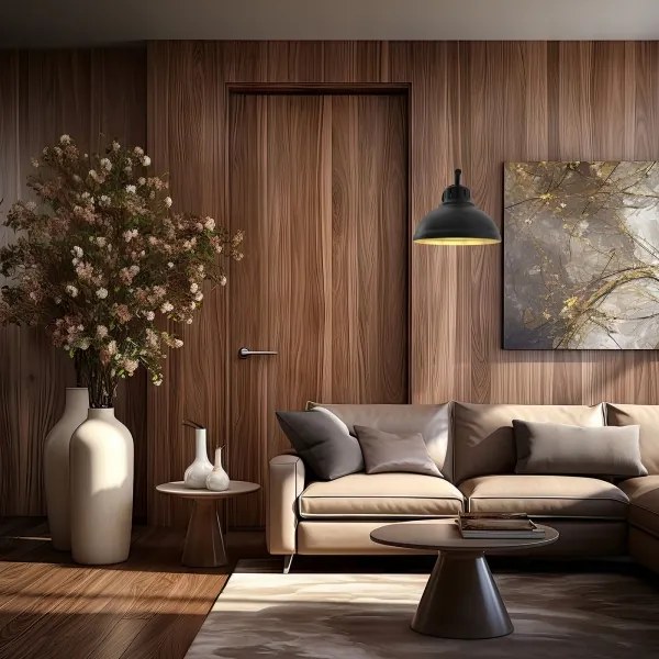 Nástenná lampa SVEN 1xE27/15W/230V čierna/zlatá