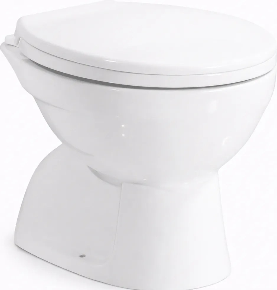 EUROPA || WC misa s hlbokým splachovaním a sedátkom, keramika, biela, spodný odpad