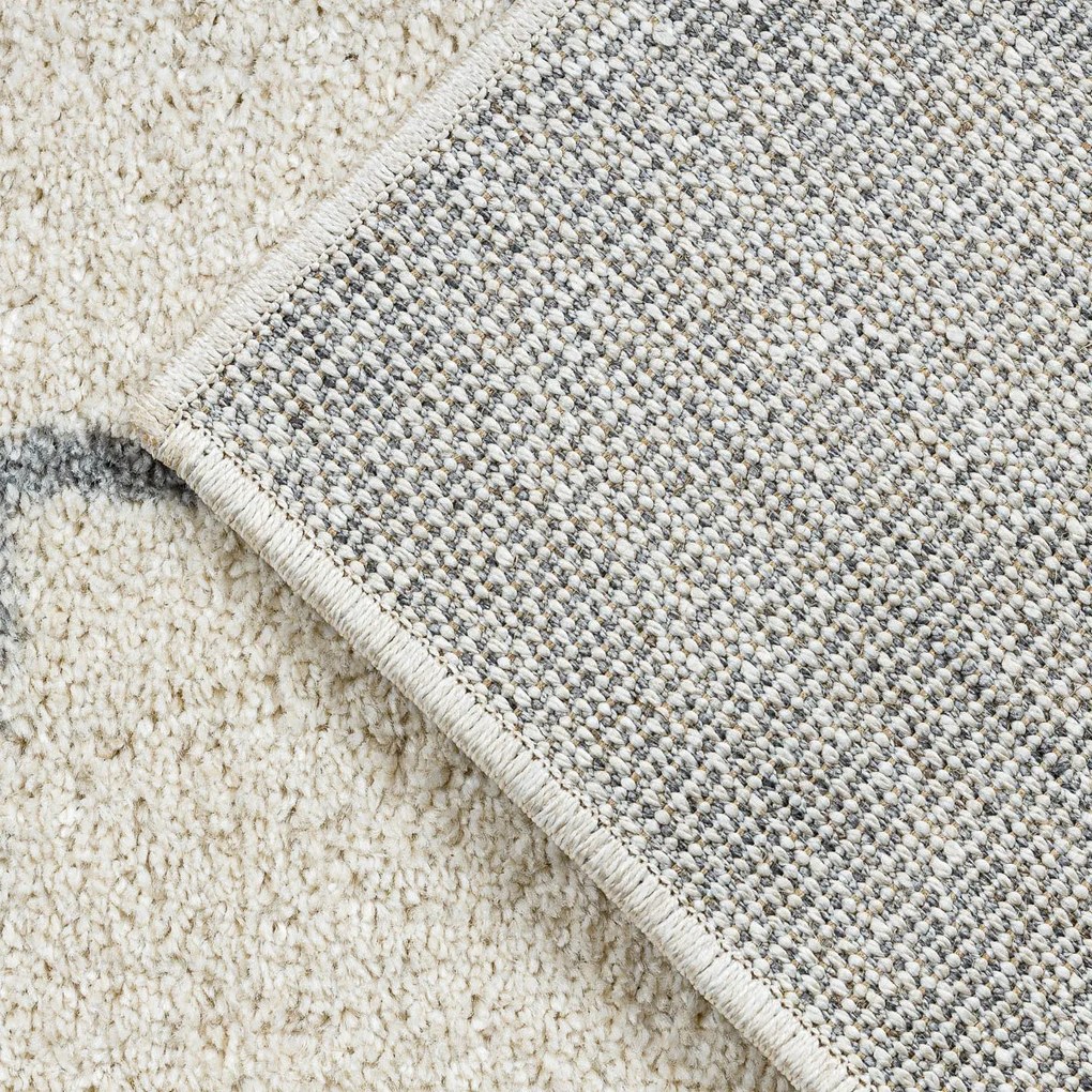 Dywany Łuszczów, Kusový koberec Fusion 0806 cream/l. grey, 240x330, biela, kancelária