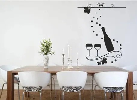 Nálepka na stenu do kuchyne pre milovníkov vína 50 x 100 cm