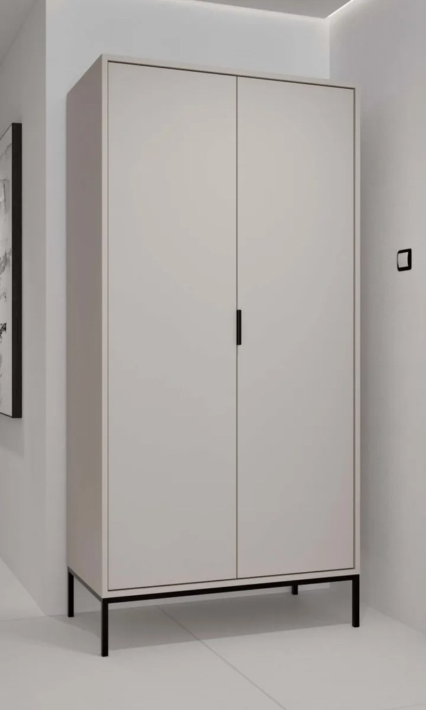 Šatní skříň Austin 100 cm kašmír/černá