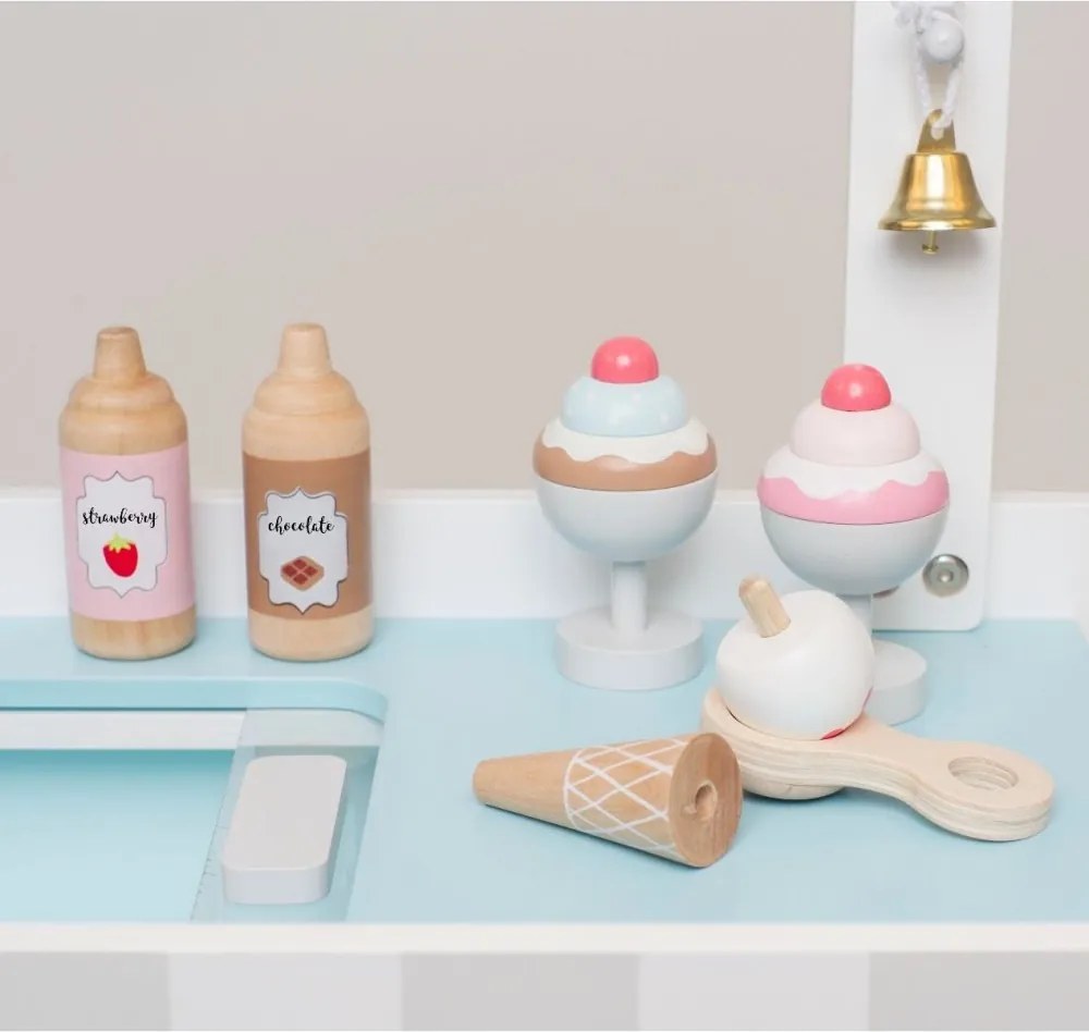 Detský drevený stánok predajňa zmrzliny