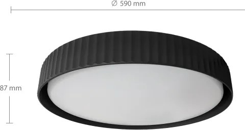 Brilagi -LED Stmievateľné stropné svietidlo LUCIA LED/60W/230V pr. 59 cm čierna+DO