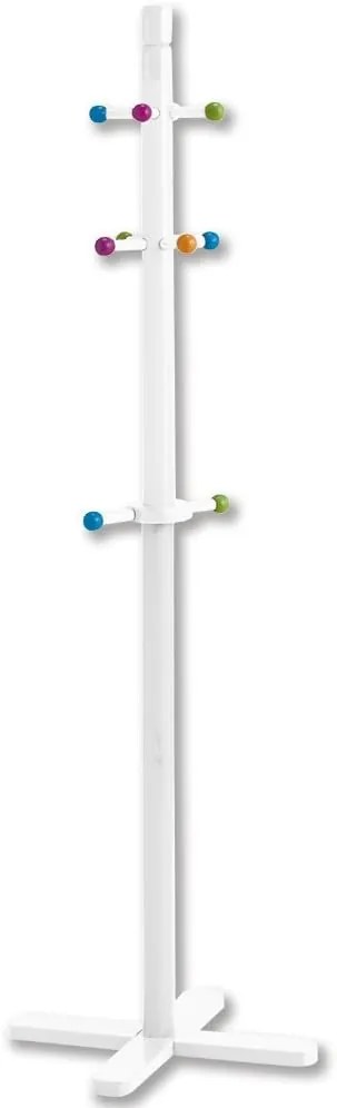 Zeller Present Detský vešiak, stojan na oblečenie s 10 farebnými háčikmi