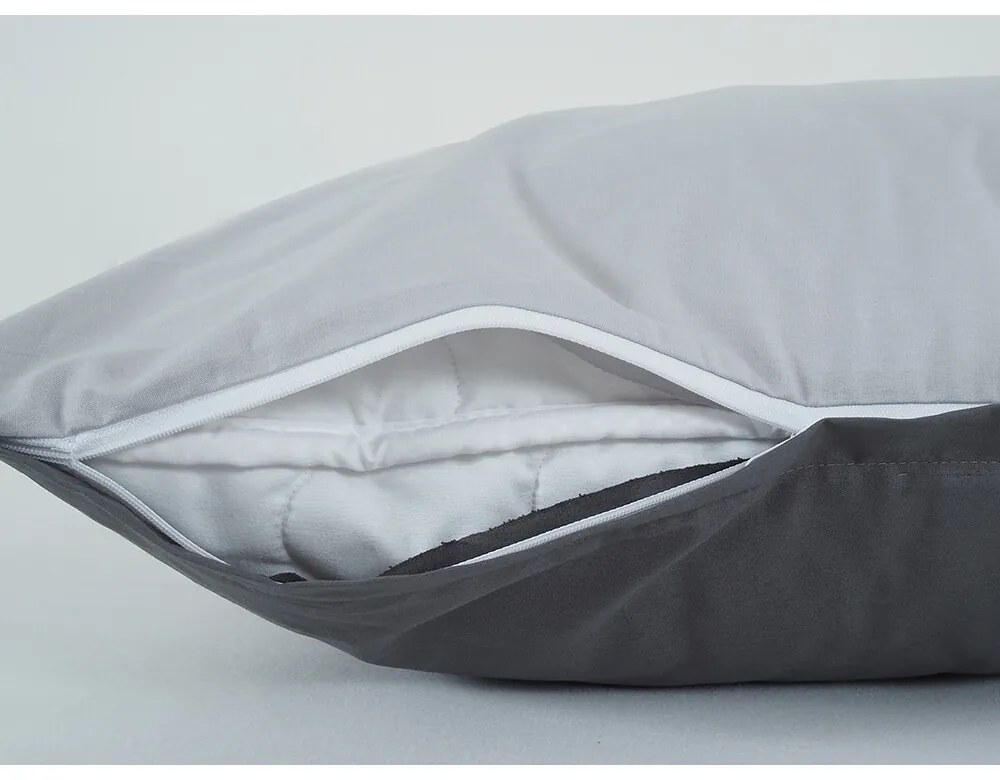 B.E.S. Petrovice Bavlnené obliečky Double face antracit/sivá