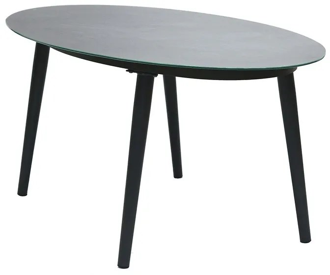 Luxusná stolová súprava CONCORD BIG z umelého ratanu tmavo-šedá