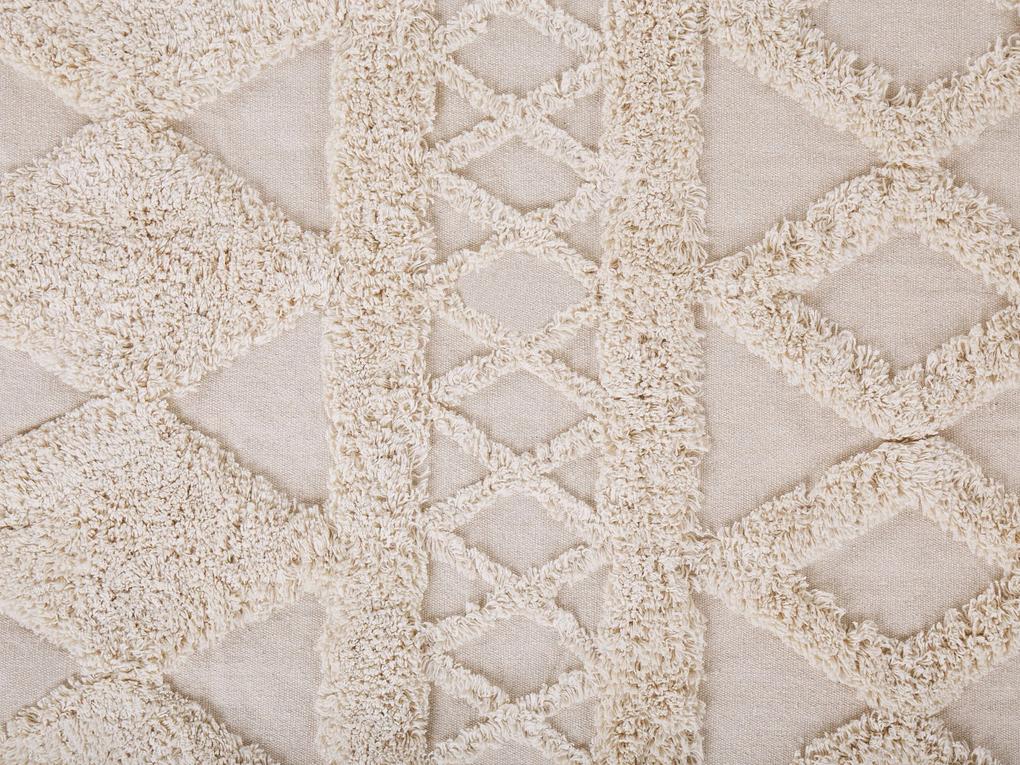 Bavlnený koberec 140 x 200 cm béžový DIDIM Beliani