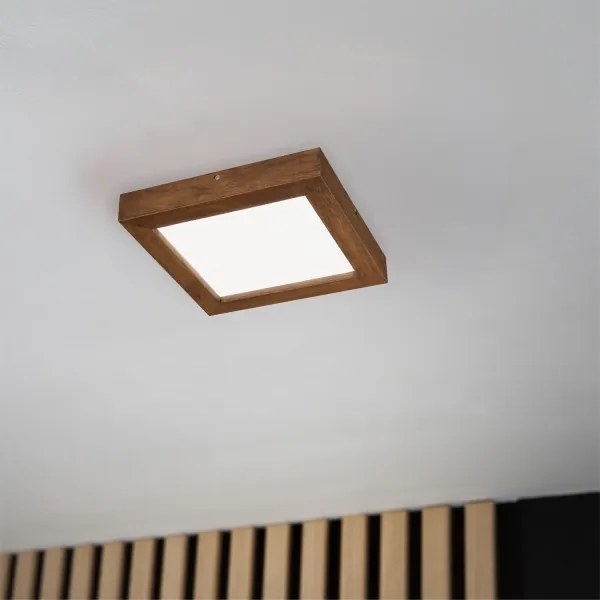 Brilagi-LED Stmievateľné svietidlo WOODY FRAME LED/24W/230V dub 30x30 cm IP44 + DO