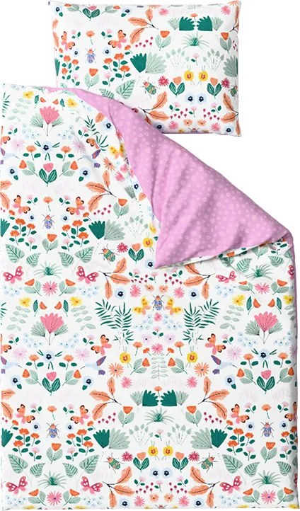 Krepové obliečky do postieľky Renforcé LUNETTA ružové Rozmer obliečky: 45 x 65 cm | 90 x 140 cm