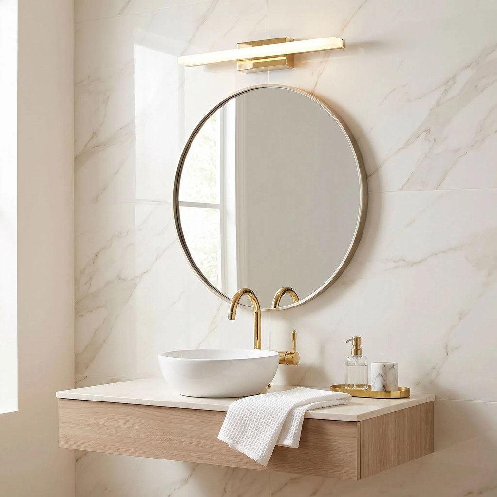 Toolight Toolight, LED nástenné svietidlo, 40cm, 6W, 4000K, 500lm, APP1848-1W, zlatá lesklá, OSW-66360