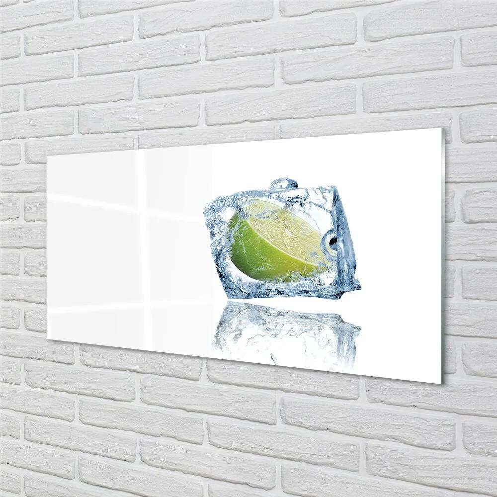 Obraz na skle Na kocky ľadu vápno 140x70 cm