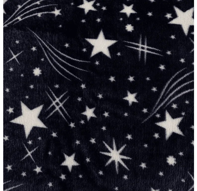 Obliečky mikroplyš STARLIGHT tmavomodré Rozmer obliečky: 2 ks 70 x 90 cm | 200 x 220 cm