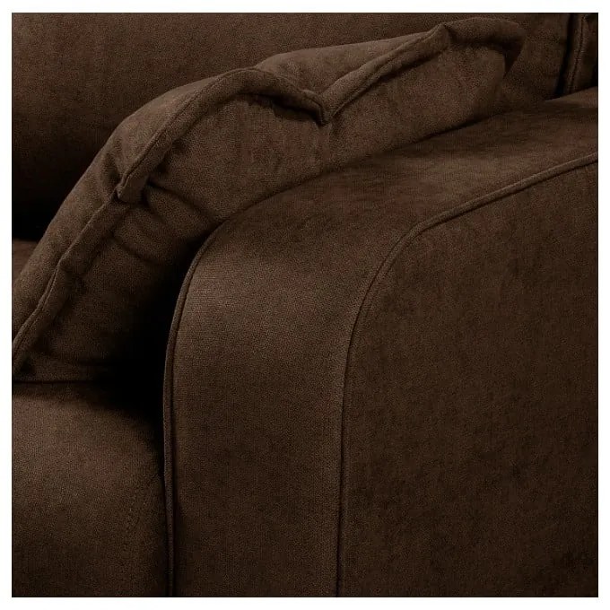 Tmavohnedá rohová pohovka (ľavý roh) Beata - Ropez