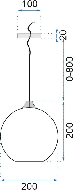 Toolight - Závesné svietidlo Zenit A, APP018-1CP, čierna, OSW-00126