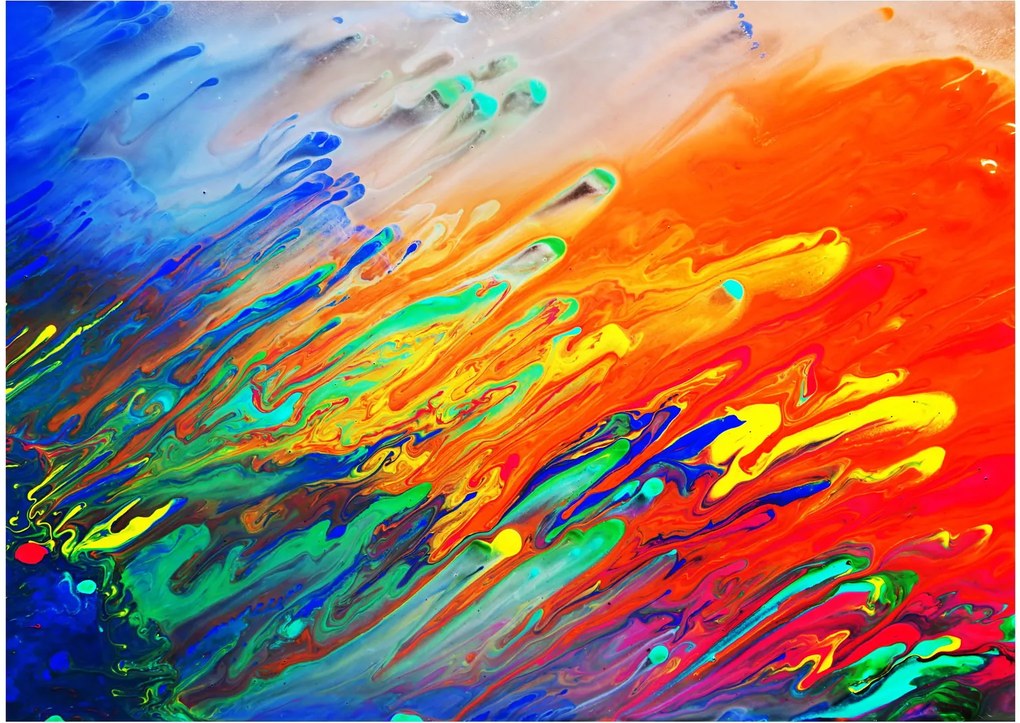 Sklenený obraz - Farebná abstrakcia (70x50 cm)