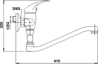 Novaservis Metalia 55 Vaňová paneláková batéria 100 mm, chróm, 55033,0