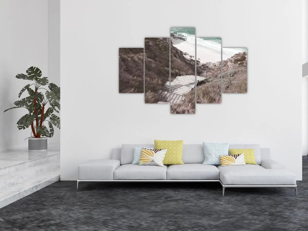 Obraz - Cesta k smaragdovému moru (150x105 cm)