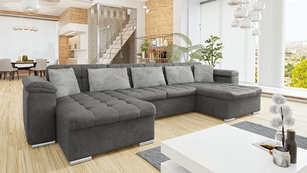 Rohová rozkladacia pohovka Wicenza Premium, Dostupné poťahy: Terra 05 + Terra 05 + Terra 06 ECO