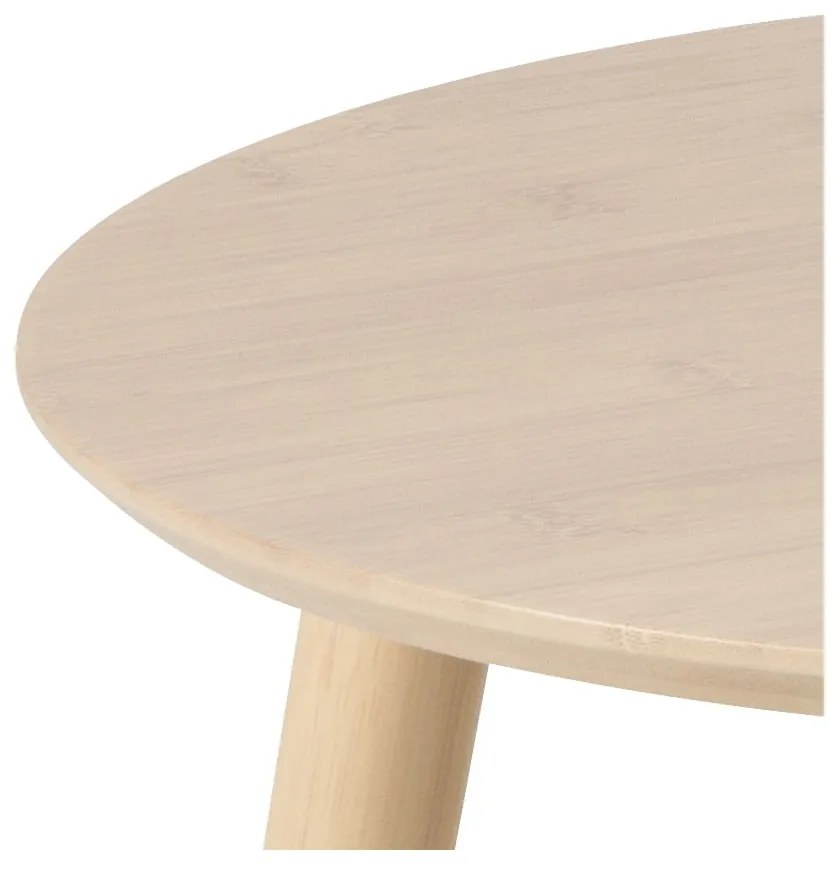 Bambusové okrúhle konferenčné stolíky v prírodnej farbe v súprave 2 ks ø 60 cm Roslin – Actona