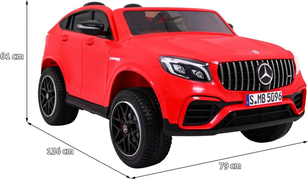 Ramiz Mercedes GLC 63S detské auto Červené SUV + pohon 4x4