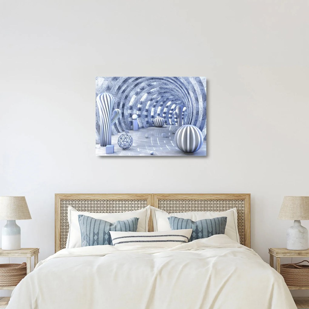 Sklenený obraz - 3D abstrakcia (70x50 cm)