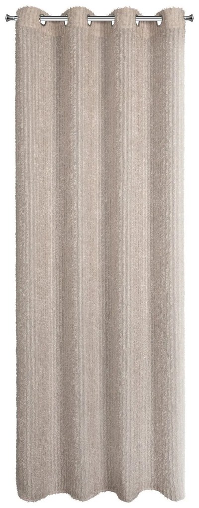 ZÁVES NA KRÚŽKOCH EVA MINGE TIFFANY 135X250 CM BÉŽOVÁ