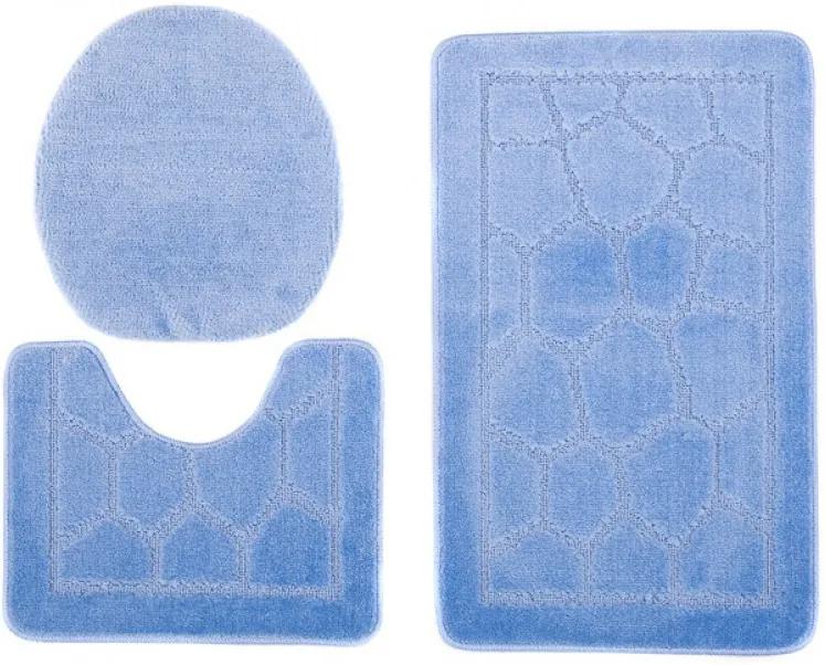 Kúpeľňové predložky 1147 modré 3 ks, Šířky běhounů 100 cm