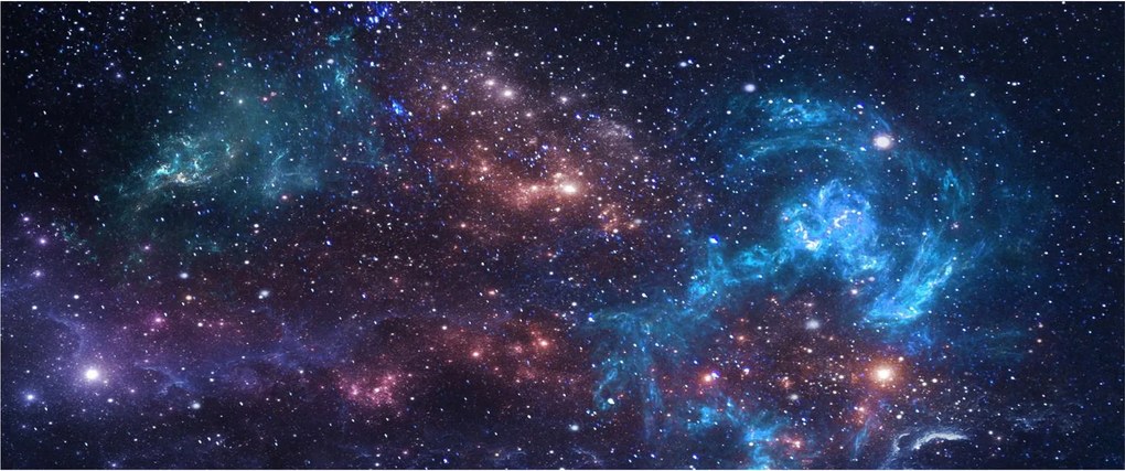 Obraz - Nočná obloha (120x50 cm)