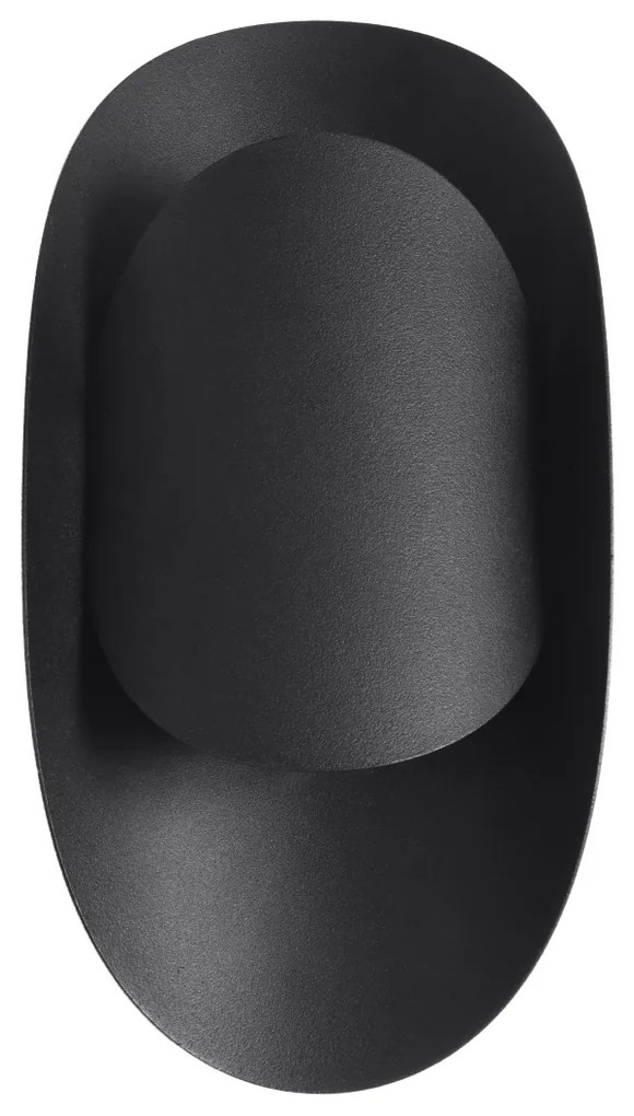 Nástenné svietidlo Tear, 1x čierne kovové tienidlo