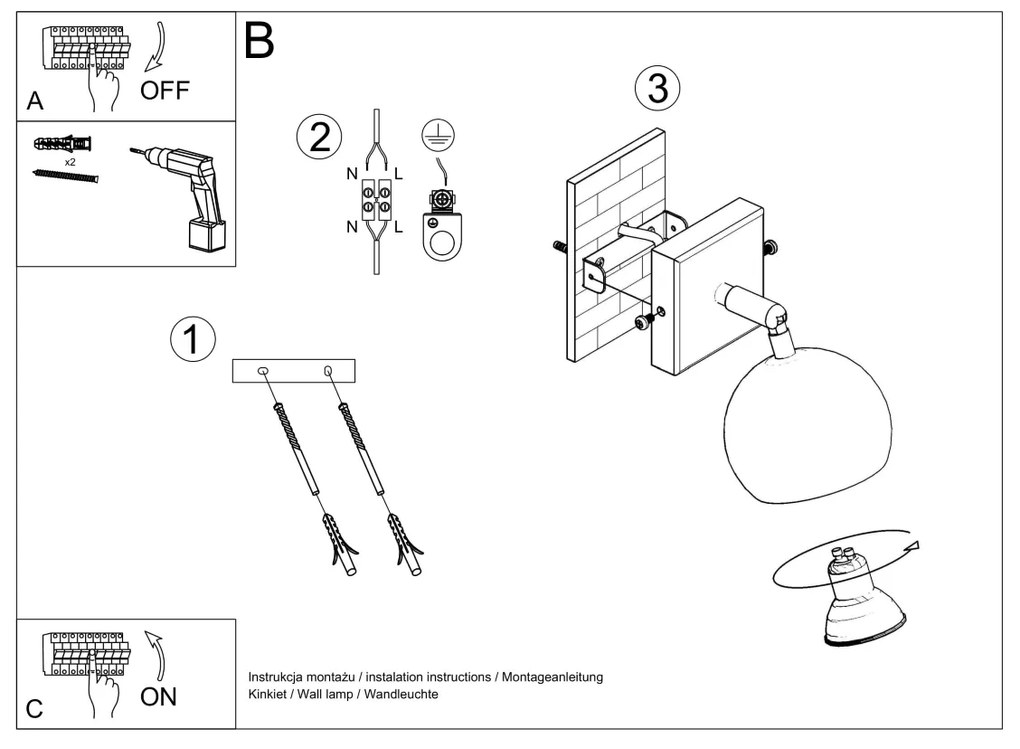 Bodové svietidlo Oculare, 1x biele kovové tienidlo, (možnosť polohovania)
