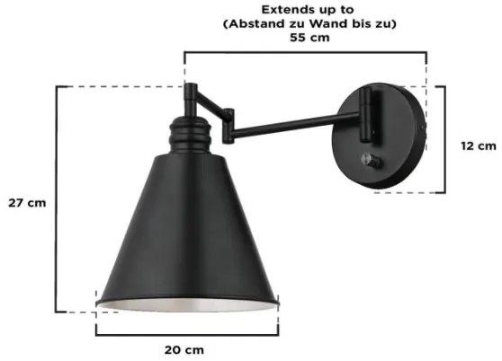 Westinghouse 61254 - Nástenná lampa TROCADERO 1xE27/60W/230V
