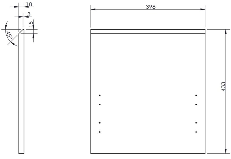 Mexen Rivel, kúpeľňová skrinka 40 cm, 1 zásuvka, drážkovaná, grafitová matná, 91A20-04047-1-BF66