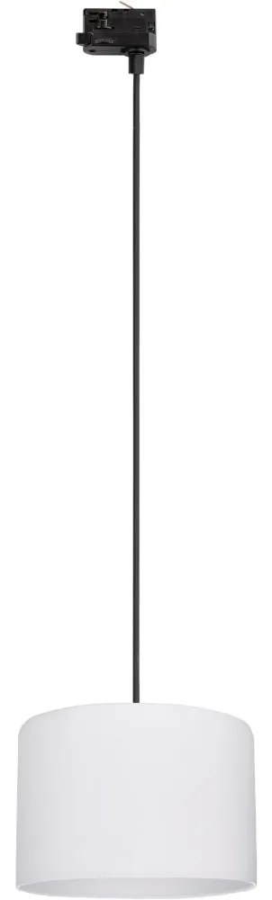 Luster na lanku 3-fáz. lišto. systému TRACER 1xE27/15W/230V pr. 30 cm čierna/biela
