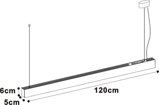 Top Light - LED stropné prisadené závesné svietidlo HORIZON LED/40W/230V čierna