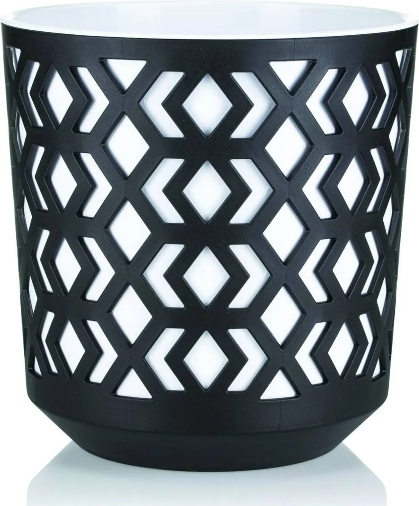 Sada 2 ks květináčů Etnic bílo-černá